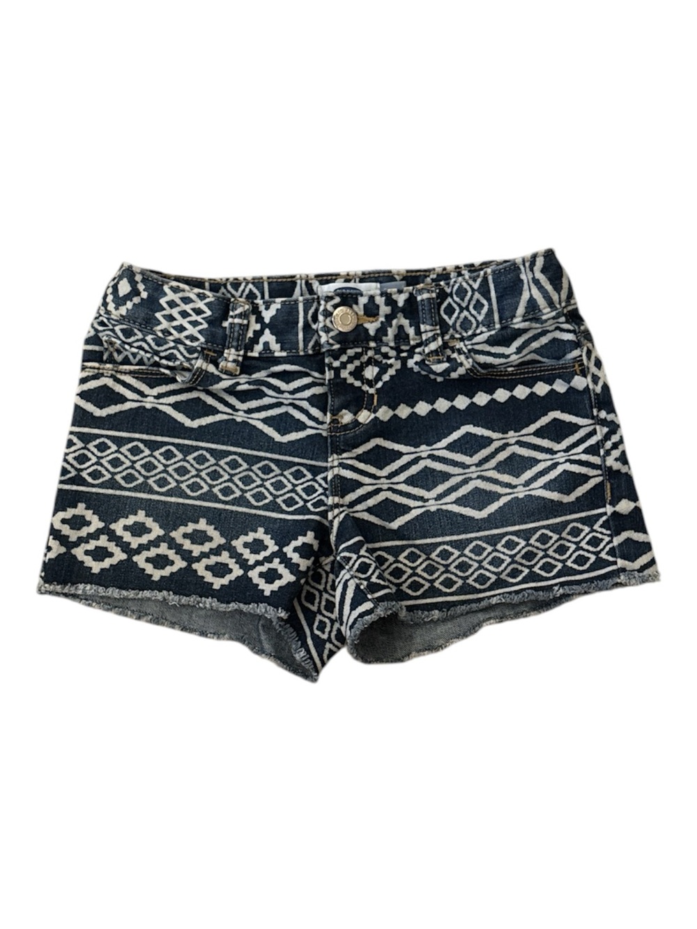 Girls Old Navy Patterned Stretch Denim Jean Shorts 7